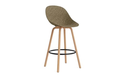Normann Copenhagen Mat barstoel Hout - Zeewier - NormannCopenhagenFootrestBlack - 75 cm