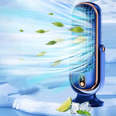 Torenventilator - Draagbare bureauventilator - 5 windsnelheden - Geluidsreductie - Oscillerend - Ingebouwde batterij, USB Type-C opladen - Geschikt voor slaapkamers, woonkamers en bureaus (wit)