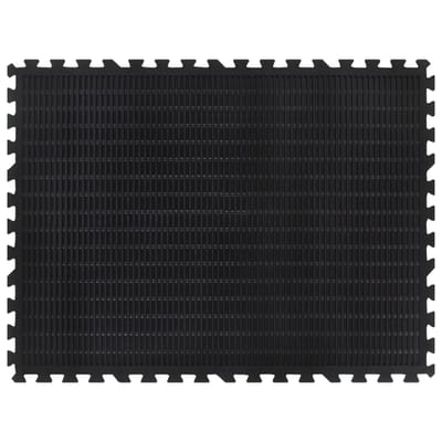 vidaXL - Rubbertegel - 12 - mm - 90x120 - cm - zwart