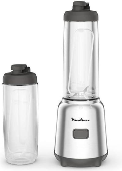 Compacte Mini Blender voor Smoothies met 2 Meeneembare Flessen - 0,6L