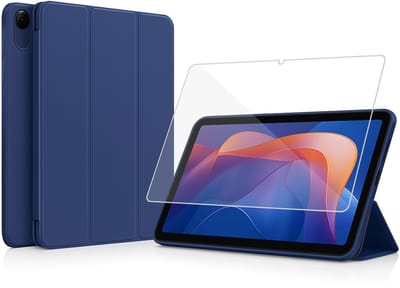 ChiGuard Hoesje & Screenprotector geschikt voor Xiaomi Redmi Pad 2 Hoesje – Gehard Glas - Shock Proof Hoesje – Smart Cover - Blauw
