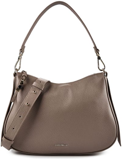 Coccinelle Nory Schoudertas Leder 30 cm - Dames - warm taupe