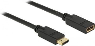 Premium DisplayPort verlengkabel - versie 1.2 (4K 60Hz) / zwart - 15 meter