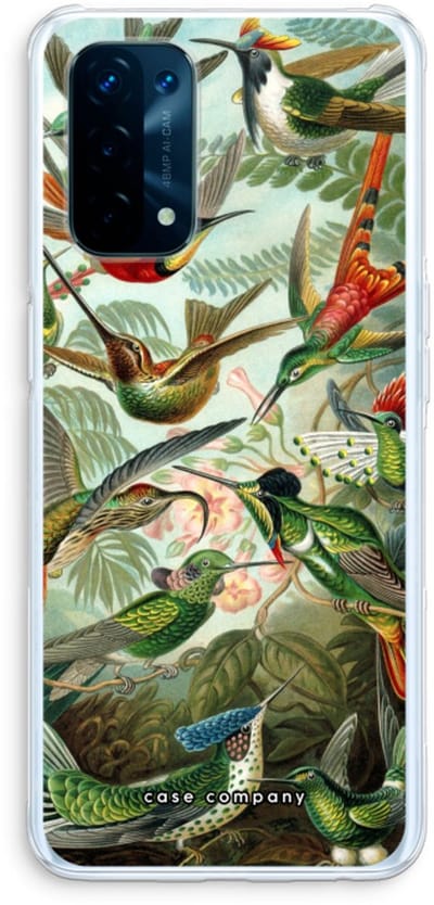 Case Company® - Hoesje geschikt voor Oppo A74 5G hoesje - Haeckel Trochilidae - Soft Cover Telefoonhoesje - Bescherming aan alle Kanten en Schermrand