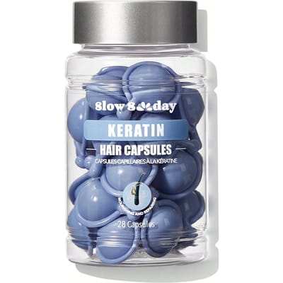 SlowSunday Keratine Haarcapsules, Verbetert Droogheid en Kroes, Parfum Verzachtende Essentiële Haarolie, Spoelvrij, Handig voor zowel thuis als op reis, Geschikt voor Haarverzorging in de Herfst en Winter