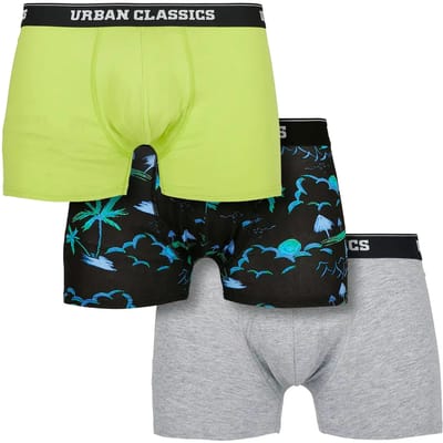 Urban Classics - 3-Pack Island Boxershorts set - 4XL - Grijs