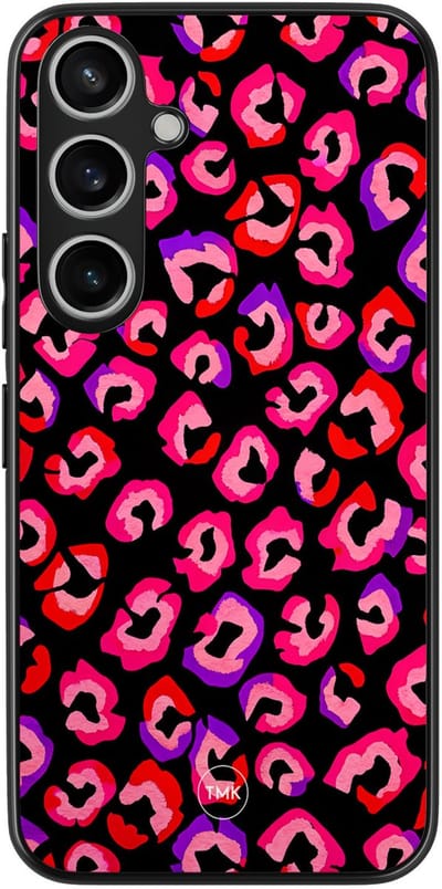 Hoesje geschikt voor Samsung Galaxy A35 - Luipaard neon - Multi - TPU case - Luipaardprint - Hardcase zwart telefoonhoesje