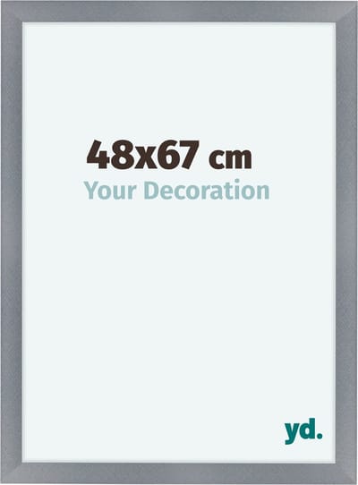 Your Decoration - Fotolijst 48x67 cm - MDF - Aluminium Geborsteld - Como