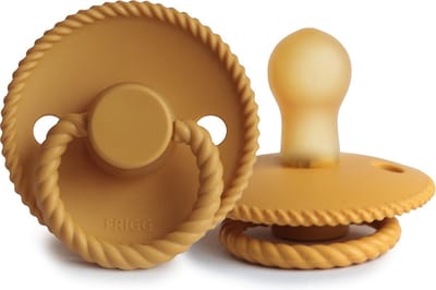 Frigg Rope Latex Fopspeen 0-6M | Honey Gold