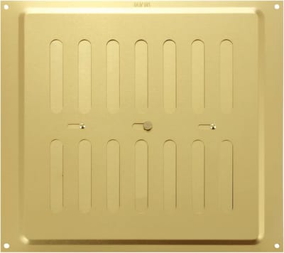 Metalen Verstelbare Vents - Ventilatierooster Gitaar - Luchtstroom Regelen - Goud Geanodiseerd Aluminium - 260mm x 240mm - Goud