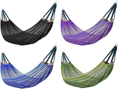 Outdoor Hangmat - Net Swing - Reizen Kamperen - Hoge Draagkracht - 260 x 130 cm - Blauw