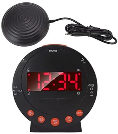 Wekker met Vibrator - Trilwekker Geluidloos - Zwaar Slapers Wakker - 113 Decibel Alarm