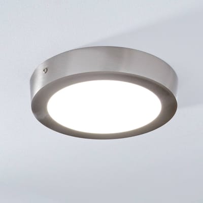 EGLO Connect Fueva-C - Wand/Plafondlamp - Wit en gekleurd licht - Ø225 - Nikkel-Mat