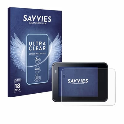 Savvies - Screenprotector voor Akaso Brave 8 - Folie Beschermfolie transparant 18 Stuks