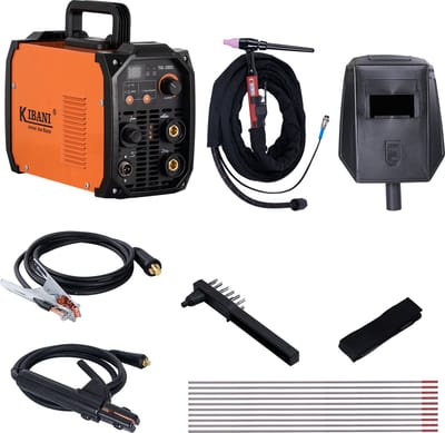 Kibani Lasapparaat TIG-200S incl. 10 Wolfraamelektroden - TIG & MMA Lasapparaat tot 4.0 mm - IGBT-Inverter-Technologie - Compact en Lichtgewicht - Elektrisch Lasapparaat 220V - RVS / Elektrode Lassen