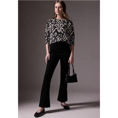 Gedessineerd Silk-Look Shirt