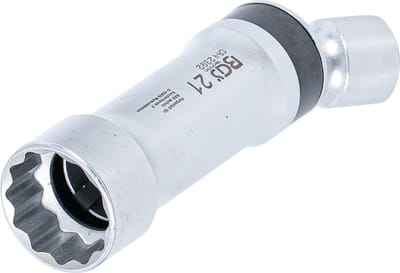 BGS Bougie kniedopsleutel twaalfkant met borgveer 3/8 21 mm
