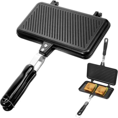 Tosti Apparaat - Sandwich Maker - Tosti Broodrooster - Sandwichmaker Camping Dubbelzijdige Koekenpan - Snel Opwarmen - Eenvoudig Schoon Te Maken - Ideaal Voor Op De Camping Of Voor Keuken Ontbijt