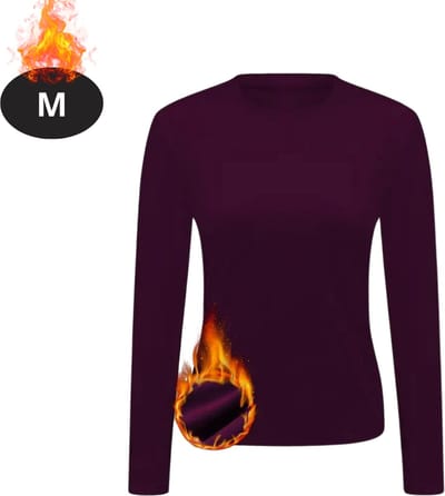 Bovista Thermokleding Dames - Thermoshirt - Polyester - Winter - Lange Mouwen - Fuchsia - M