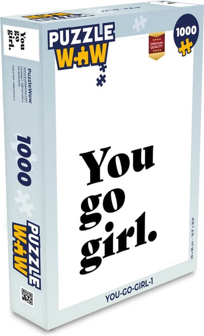 Puzzel Spreuken - You go girl - Meisjes - Kinderen - Quotes - Legpuzzel - Puzzel 1000 stukjes volwassenen
