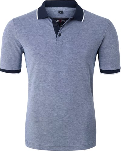 MARVELIS modern fit poloshirt - blauw melange