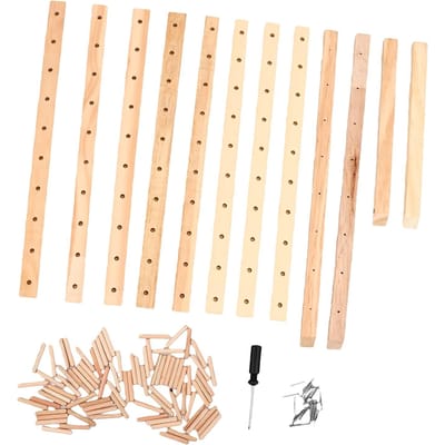 Spoelkegel Hout Garenrek Multifunctioneel Massief Spoelkegel Houtrek voor Naaien Knutselen 80 Spoelen beige