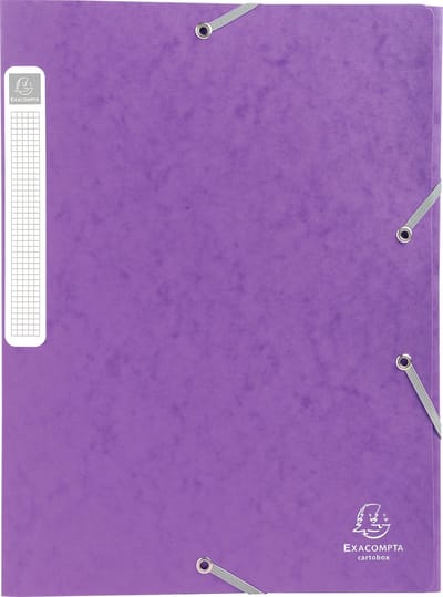 Exacompta 25x Cartobox Archiefdoos Rug 25mm - A4 (vlak geleverd) - Purper - 18515H