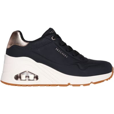 Skechers Dames Street UNO Wedge-Hi Steps Sneakers 177520 BLK Zwart