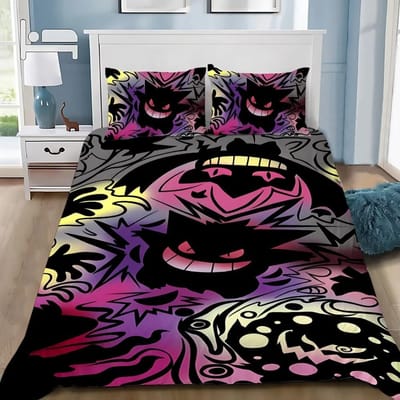 Dekbedovertrek Kussensloop Beddengoedset Cartoon Evil Gengars Volwassen Jongen Meisje Slaapkamerdecoratie Kinderen Cadeau Eenpersoons Tweepersoons Groot Formaat 245x210cm 3pcs