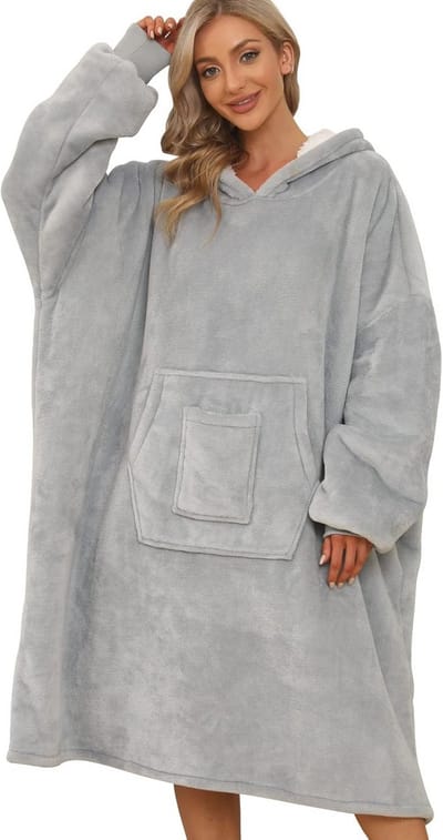 Zachte Oversized Hoodiedeken voor Dames en Heren - Perfect voor Koud Weer