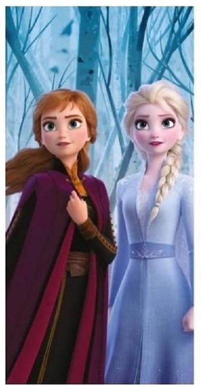 Disney Frozen Strandlaken - 100% katoen - Anna en Elsa - Handdoek - 140 x 70 cm.