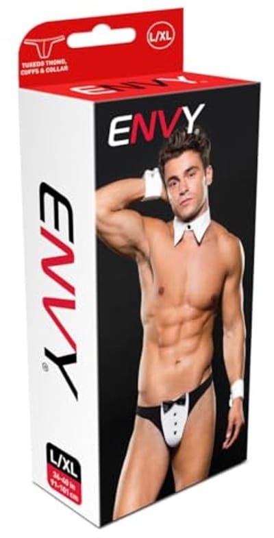 Envy Menswear Heren Tuxedo Dessous, Zwart, Medium/Large