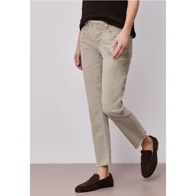 Straight Legs jeans met franje aan de zoom