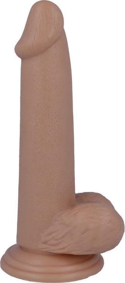 Mr. Intense - dildo - dildo vibrator - dildo vrouwen - dildo mannen - dildo anaal - dildo xxl  - beige - flexibel - 18cm Ø 3,4cm / sex / erotiek toys