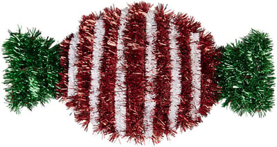 Clayre & Eef Kersthanger 33x2x16 cm Rood Kunststof