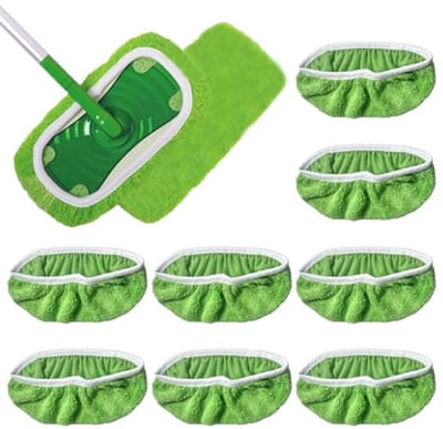 8 Herbruikbare Vochtige Vloerdoeken voor Swiffer - Microvezel Mopdoeken, Wasbare Navullingen, Geschikt voor Nat en Droog Gebruik