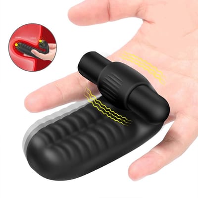 Vinger Vibrator - 10 Vibratiestanden - Clitoris En G-spot - Siliconen - Zwart