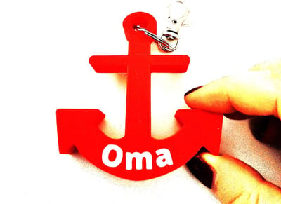 'Oma' anker sleutelhanger, perfect cadeau voor bootliefhebbers, drijvende sleutelhanger voor sleutels en accessoires