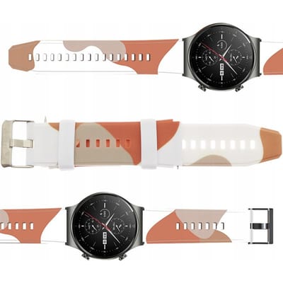 Strap Moro bracelet pour Huawei Watch GT2 Pro bracelet en silicone bracelet de montre motif 6 beige