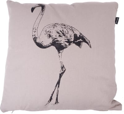 In The Mood Flamingo - Sierkussen - 50x50 cm - Kiezel/Antraciet