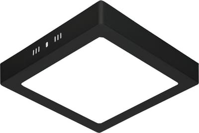 LED Paneel - 30x30 - 28W - Helder/Koud Wit 6400K - Mat Zwart - Opbouw - Vierkant - Aluminium
