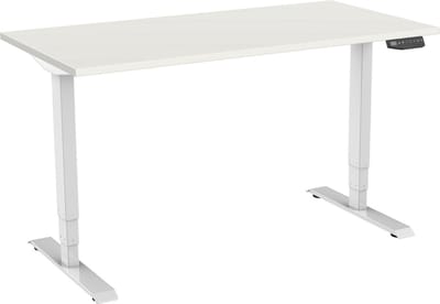 GAME HERO Marvel Bureau Elektrisch Verstelbaar 2 Motorig - 140x80cm - Wit Frame - Wit Blad