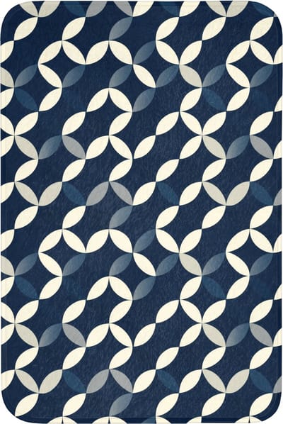Badmat 60x90 cm - Antislip - Abstract - Patroon - Blauw - Badmatten voor badkamer - Badkamermat - Douchemat - Badkamer mat