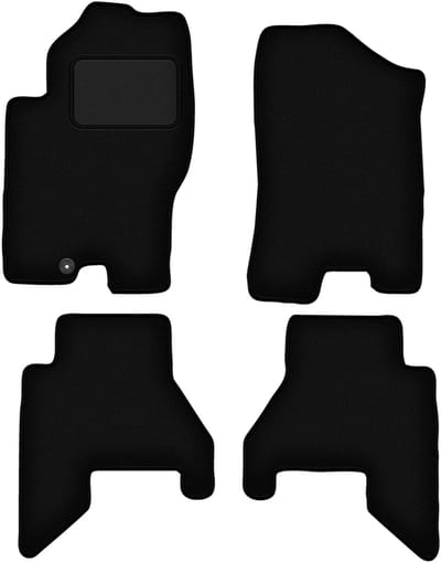 Zwarte velours vloermatten voor: Nissan Pathfinder 5-zits (vóór facelift) (2005-2010)