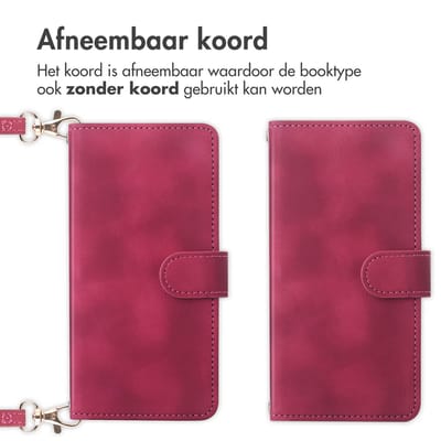 imoshion Hoesje - Geschikt voor Samsung Galaxy S23 FE - Bookcase met koord - Rood