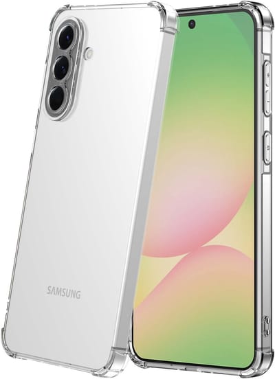 Geschikt voor Samsung Galaxy A56 Telefoonhoesje Transparant met Stootrand - Shockproof TPU Siliconen Back Cover Case Doorzichtig - Smartphonica geschikt voor Samsung Galaxy A56
