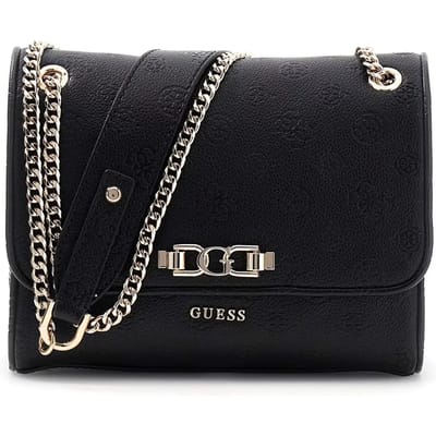 GUESS schoudertas Anise Convertible Xbody Flap Dark Taupe Logo