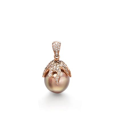 Luna-Pearls - 202.1660 - Hanger - 750/-Wit goud met Zoetwater gekweekte parel