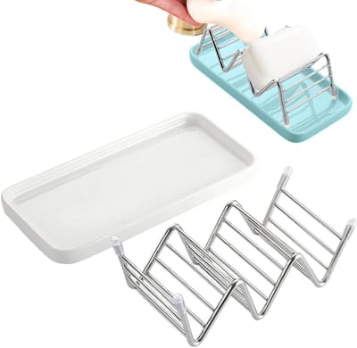Zeephouder - Sponsrek Gootsteen - Keuken Organiseren - Efficiënte Waterafvoer - 258 x 112 cm - Zilverkleurig