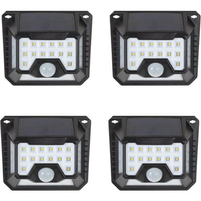 KS Verlichting 4 x Buitenlamp Zonne Energie Solys S Sensor Solar Wandlamp Buiten Set